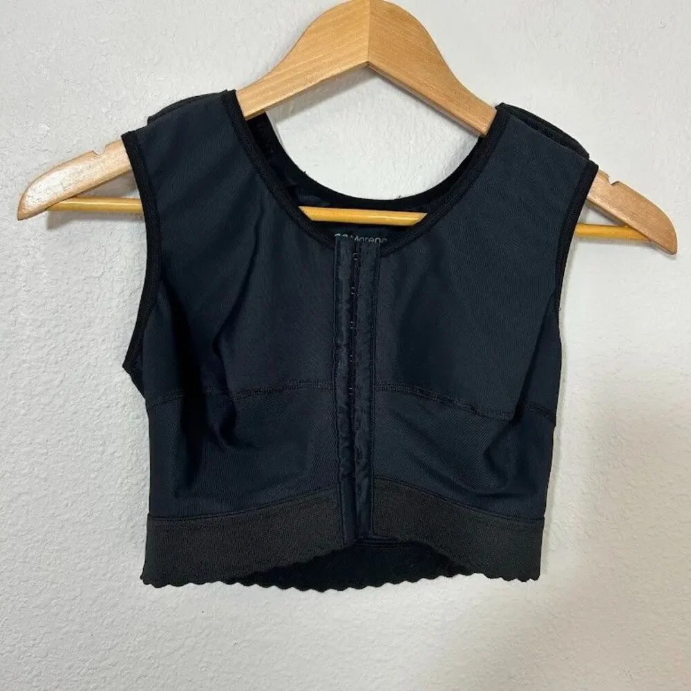 Marena Recovery Post Surgery Compression Vest Black L Hook & Eye Bra